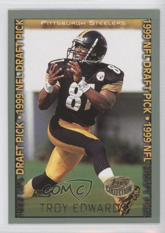1999 Topps 1999 NFL Draft Pick Topps Collection Troy Edwards #348 Rookie RC 0b5
