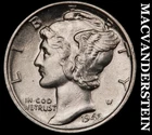1942 Silver Mercury Dime - Scarce  Uncirculated  Lustrous  No Reserve  #J8541