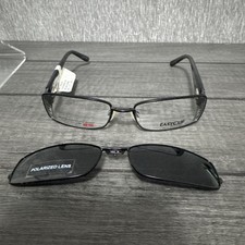 EASYCLIP T9922 55-17-135 BLACK 90 FLEX Frame POLARIZED Sunglasses Clip Eyewear