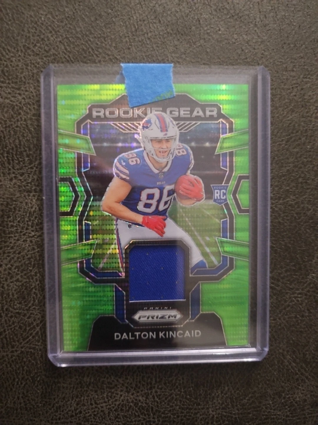 2023 PANINI PRIZM ROOKIE GEAR DALTON KINCAID NEON GREEN PULSAR RELIC RC BILLS