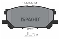 Bremsbelagsatz Scheibenbremse Pagid T1316N FüR Lexus RX 300 MCU35_ MCU35R 350
