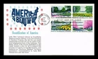 DR JIM STAMPS US COVER BEAUTIFICATION OF AMERICA FDC SETENANT KHOL KRAFT