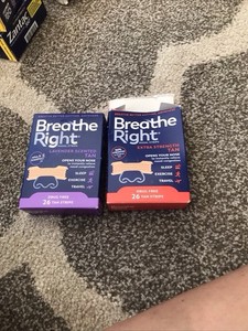 2x Breathe Right extra strength Tan 26 & Tan /box Strips + Premium Tape