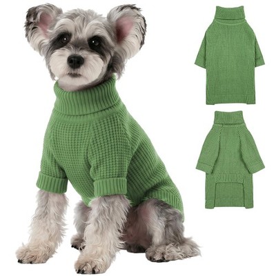 Hundepullover Winter Strick Pullover für Hunde Rollkragen Stricken Kleidung Hund