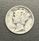 1942 - 10C Mercury Dime / 90% Silver Coin.