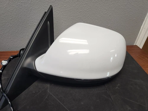 #106 WHITE LEFT DRIVER SIDE MIRROR WITH LANE ASSIST FOR AUDI Q5 SQ5 2010 -2017