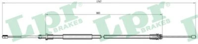 LPR C0100B Cable, parking brake for CITROEN - Bild 1 von 3
