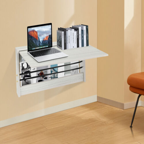 Folding Wall Table, Light Gray Fold Down Table Wall Mounted For Workbench, Home - Picture 20 of 20