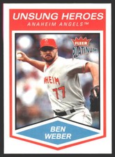 Ben Weber #158 2004 Fleer Platinum Anaheim Angels