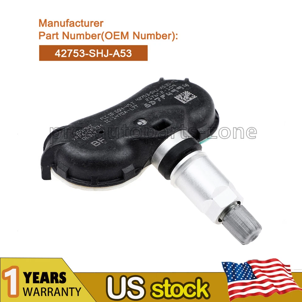 Sensor de presión de neumáticos 4 TPMS 315 MH para Acura TL Honda Pilot Odyssey 42753-SHJ-A53 Foto 2 de 4