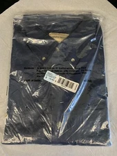 Scandia Woods men's navy blue long-sleeve button-down shirt size XLG New w/tags