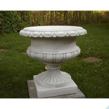 AMPHORE GRO&szlig; aus STEINGUSS PFLANZGEF&Auml;SS K&Uuml;BEL BLUMENTOPF FROSTFEST ST-S104008