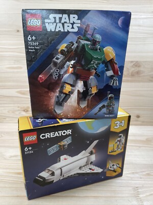 2x LEGO Sets   LEGO Star Wars: Boba Fett Mech 75369 + 3in1 Spaceshuttle (31134)