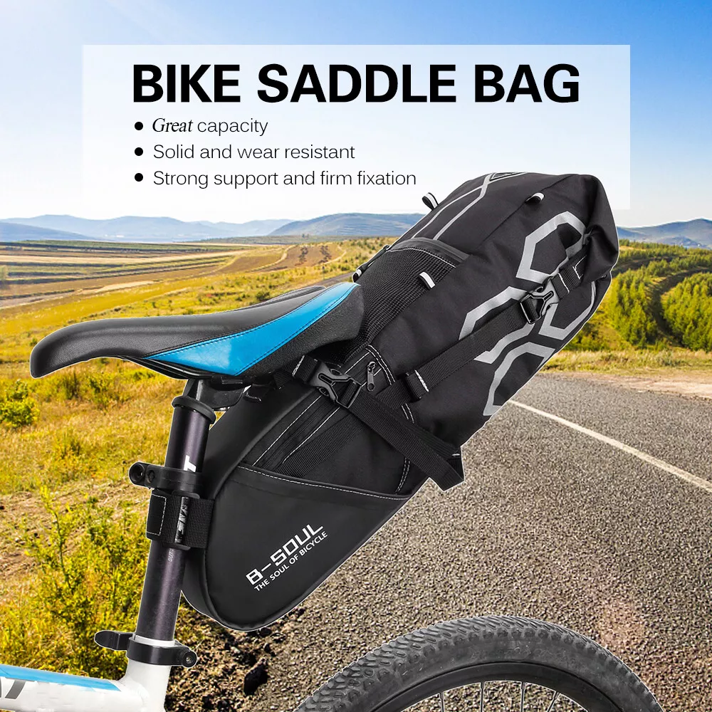 12L B-SOUL Bike Bag Bicycle Saddle Tail Seat Waterproof Storage Bag Cycling  Pack