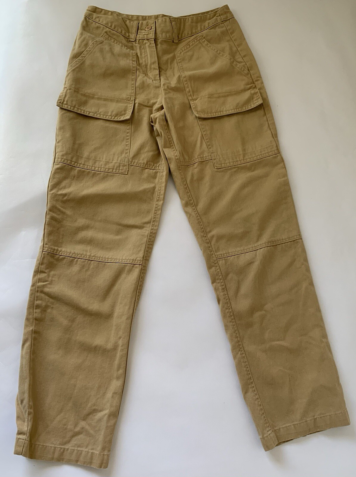 JW Junction West Cargo Pants Women 6 Vintage Tan Brown Utility Pockets 90s Y2K
