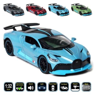 1:32 Scale Bugatti Divo Super Car Diecast Model Toy Car Sound&Lights Collectible