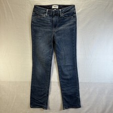 PAIGE Jacqueline Straight Jeans Raw Blue 27