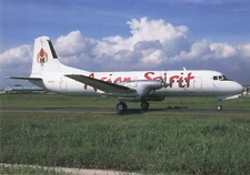 Postcard Airline ASIAN SPIRIT NAMC YS-11A-523 RP-C3208 CC7.