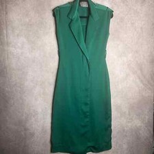 Jason Wu Dress Womens 0 Green Button Front Sleeveless Career Business Office