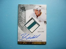 2008/09 UPPER DECK THE CUP PATCH AUTO CARD #80 BRENDAN MIKKELSON ROOKIE 033/249