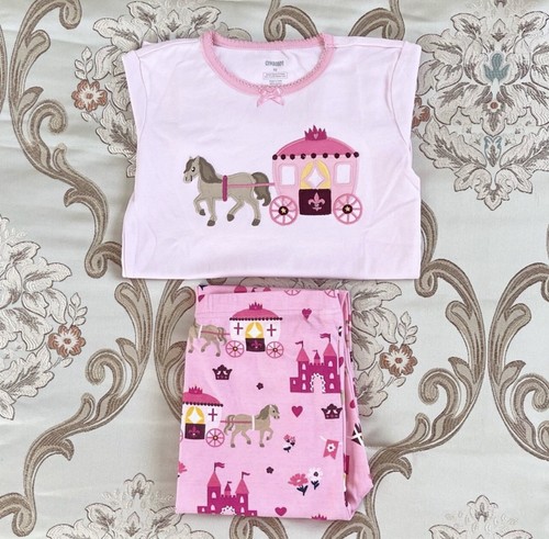 Gymboree Girls Royal Castle Pattern Pink Pajama Set NWT Size 10 - Picture 2 of 6