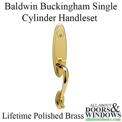 Baldwin Handle Set Single Buckingham Solid Brass Single Cylinder 