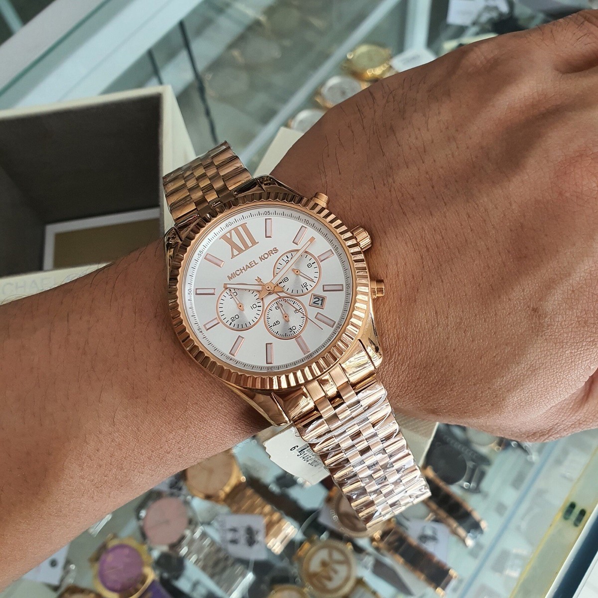MICHAEL KORS デジタル腕時計 シルバー/ローズゴールド New MICHAEL KORS Lexington Unisex Watch MK8313 Rose Gold | eBay