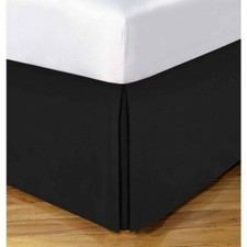 Tailored Bed Skirt  14" Drop  Black  Cal King 72" x 84"  NEW 