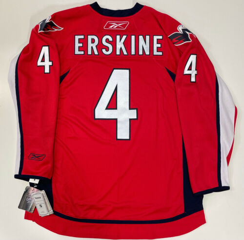 JOHN ERSKINE 2007 REEBOK WASHINGTON CAPITALS JERSEY SIZE XXL VECTOR LOGO - Picture 2 of 6