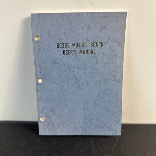 80386 Mother Board User’s Manual