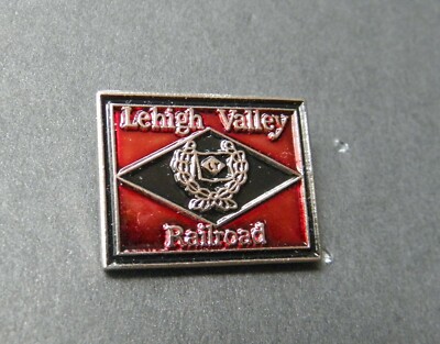 LV RAILWAY LEHIGH VALLEY RAILROAD LOGO PIN BADGE 1 INCH