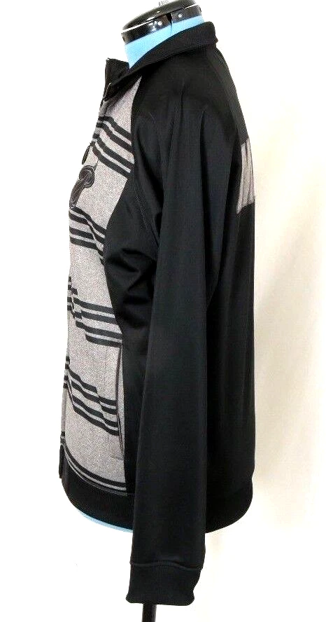 Miami Heat UNK NBA Basketball Zip Black Gray Striped Track Jacket Youth Boy's XL - Image 4 of 4