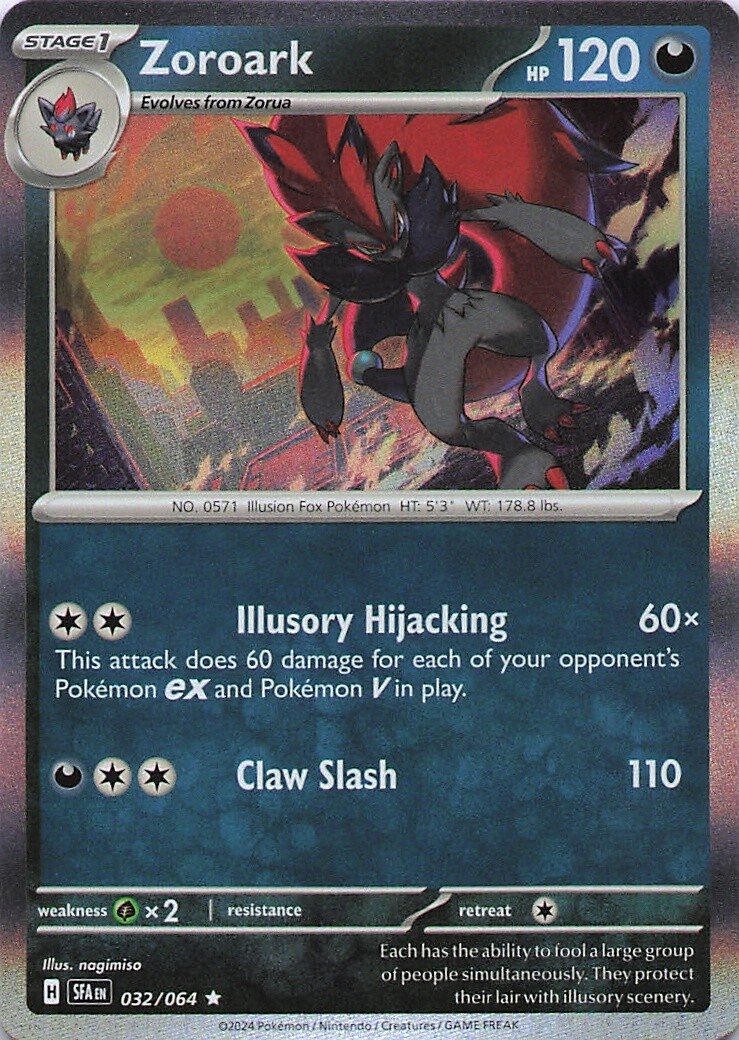 2024 Pokemon TCG - Zoroark - Shrouded Fable 32/64 - Holo Rare | eBay