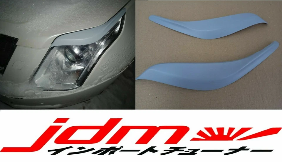 Para Cadillac SRX Juego de 2 Fundas de Faros Párpados Pestañas Cejas 2009-2016 Foto 3 de 4