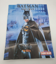 Vintage Batman Returns Sega Genesis Poster Insert Only! Authentic OEM