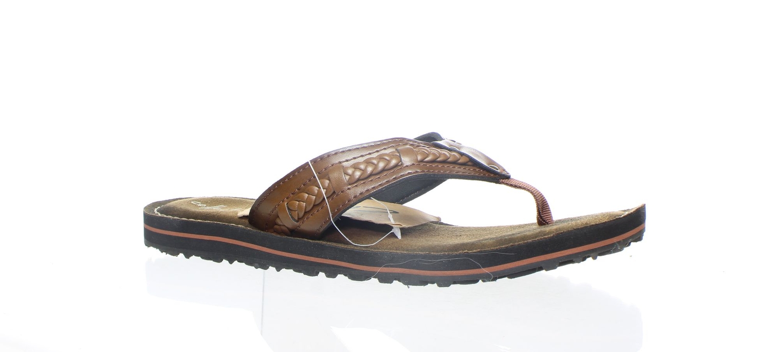 Clarks Womens Fenner Nerice Honey Synthetic Flip Flops Size 8 (1228559