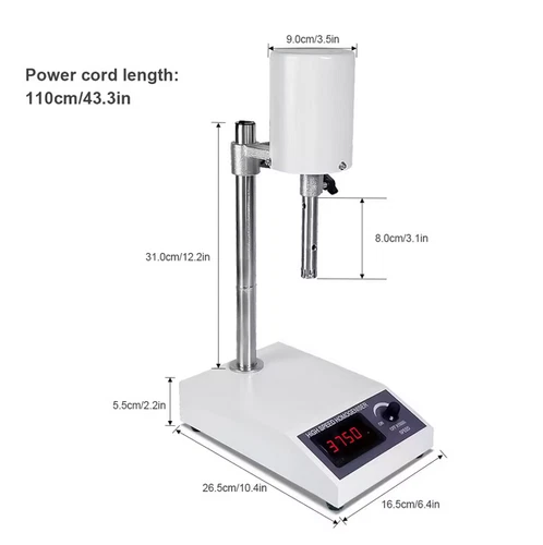 220V Lab Adjustable High-speed Cosmetics Homogenizer Mixer Emulsifier Disperser - Picture 12 of 12