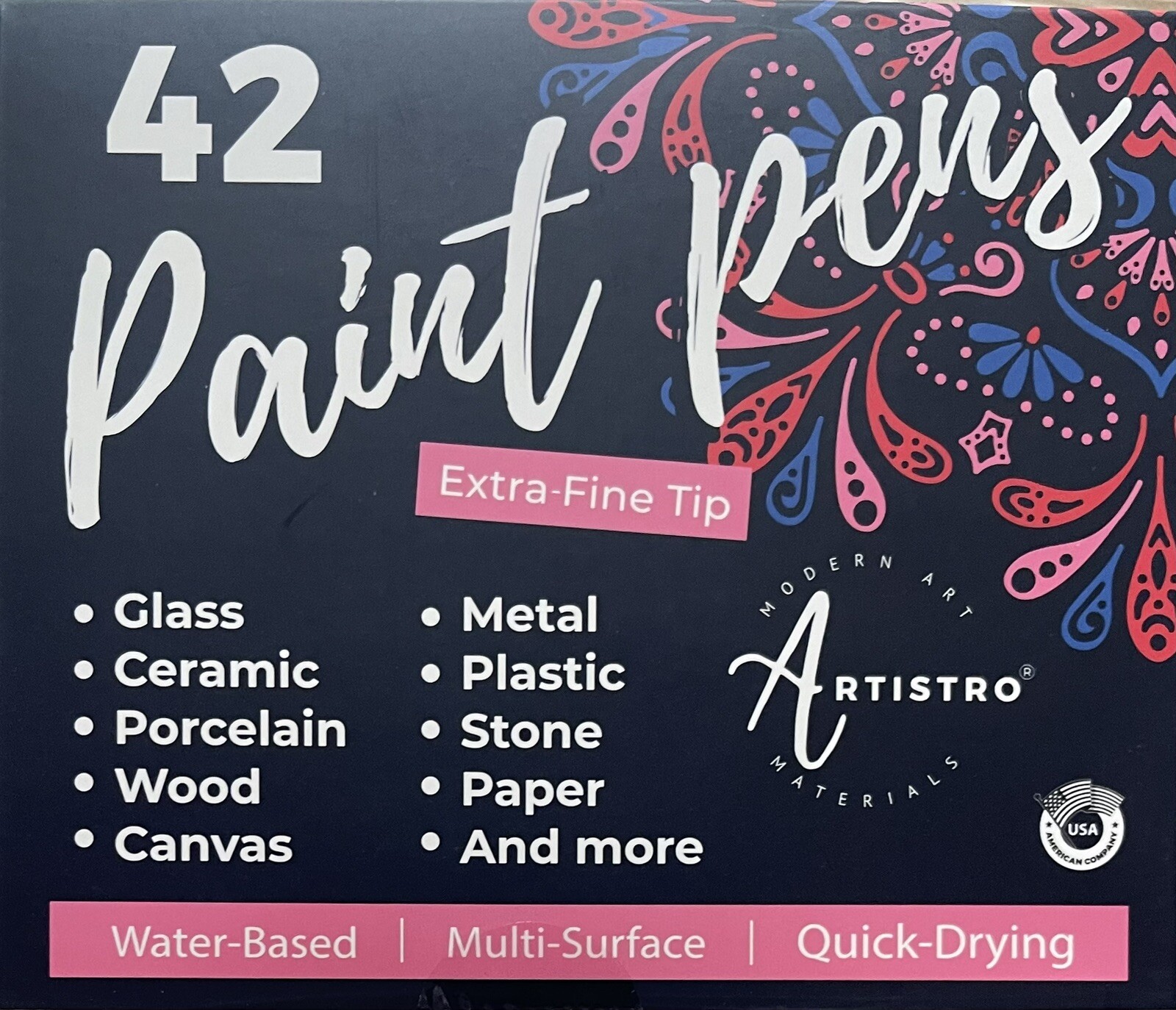 ARTISTRO 42 Acrylic Paint Pens, Art Set Acrylic Paint Markers, Fabric Markers...