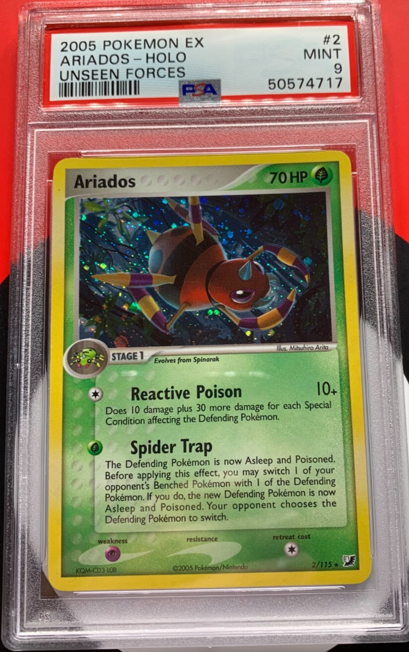 2005 Ariados #2/115 Pokémon Unseen Forces Holo PSA 9 MINT