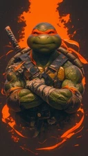Teenage Mutant Ninja Turtles Michelangelo Poster Print - No Frame