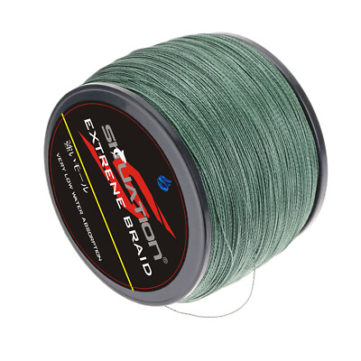8-Strand Moss Green Braided Fishing Line By Dorisea - Low Memory PE Line  (100-2000M)
