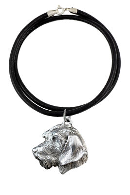 Dachshund Coarse Hair Dachshund Teckel II - Necklace With Dog,Silver-Plated
