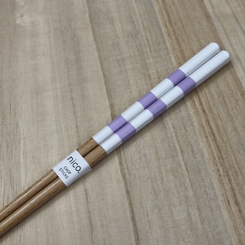 Palillos japoneses palillos de madera natural 23 cm púrpura - Imagen 2 de 6