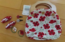 VTG NWT Gymboree POPPIES Purse w Hair Accessories