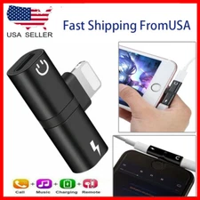 1x 2in1 Adapter Audio and Charger Splitter for iPhone 7 8 X XR 11 12 13 14 15
