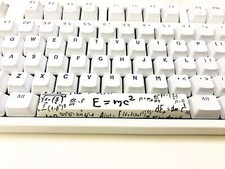 6.5X 6.25X Dye-sub Spacebar Keycap E=mc2 Cherry Profile for Mechanical Keyboard