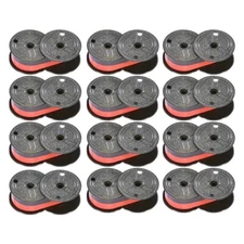 Monroe Calculator P65M Universal Black / Red Ribbon Spools (Pack of 12)