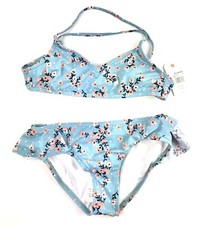 Billabong Girl  s Blue Floral Bikini Set, Size 8