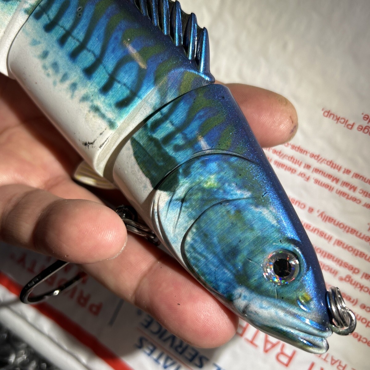 ◆ept◆ BONITO OFF WHITEGTEAL EP5SN1BN08602 Canal BONITO or MACKEREL Big Lure Swim-bait 5 oz. 9-inch