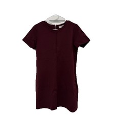 Ann Taylor LOFT Women's merlot Short Sleeve Shift Dress Scoop Neck Size Small